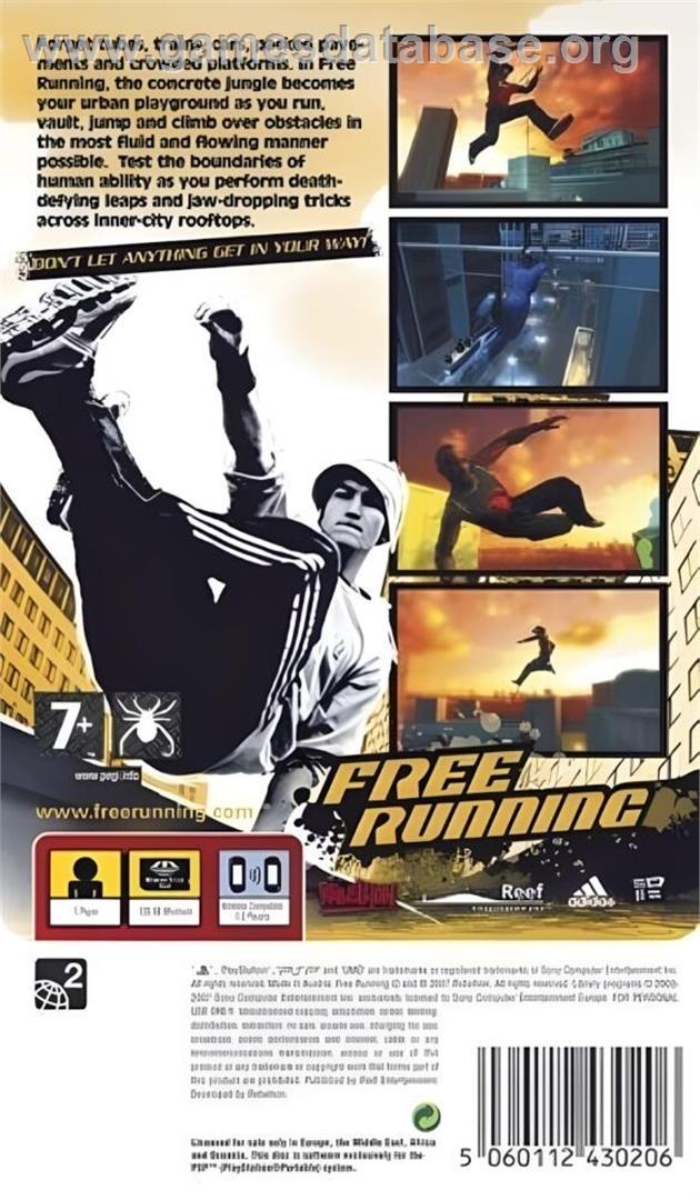 Free Running - Sony PSP - Artwork - Box Back