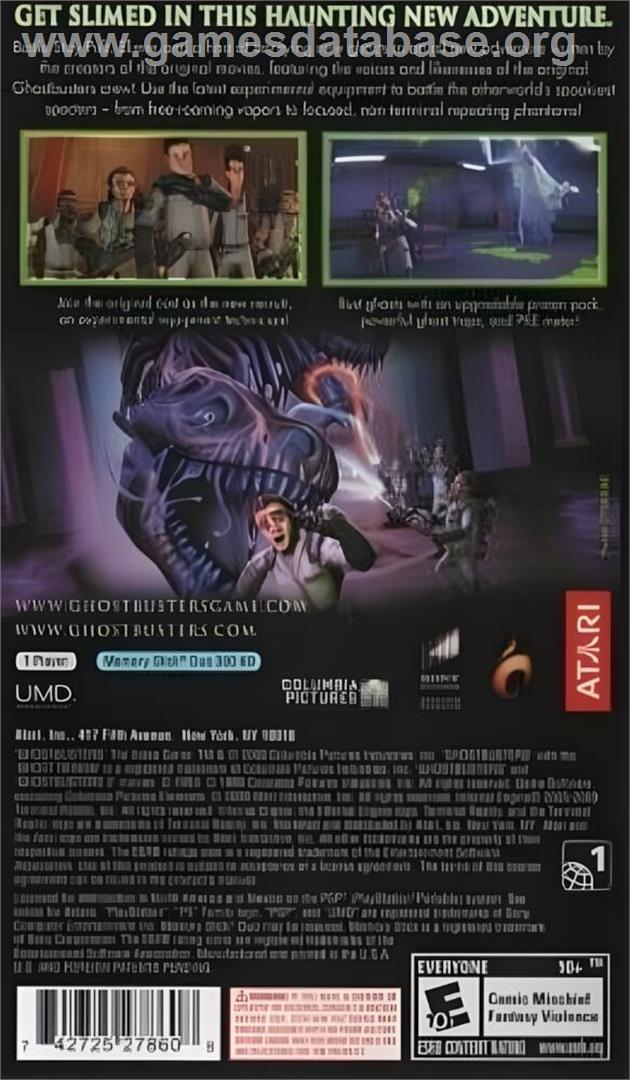 Ghostbusters - The Video Game - Sony PSP - Artwork - Box Back