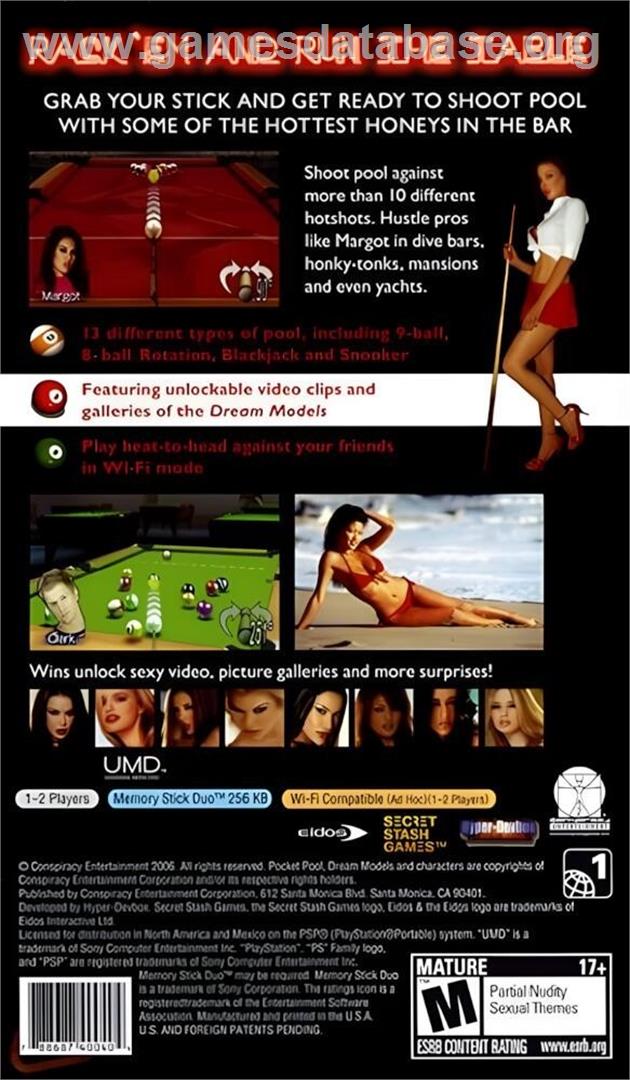 Pocket Pool - Sony PSP - Artwork - Box Back