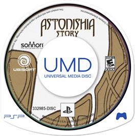 Cartridge artwork for Astonishia Story on the Sony PSP.