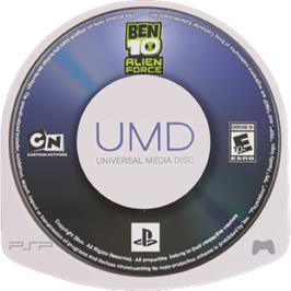 Cartridge artwork for Ben 10 - Alien Force on the Sony PSP.