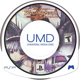 Cartridge artwork for Blazing Souls Accelate on the Sony PSP.