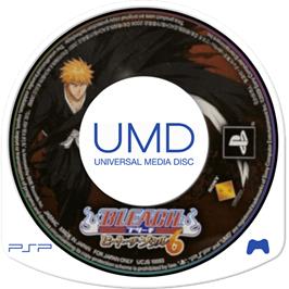 Cartridge artwork for Bleach - Heat The Soul 6 on the Sony PSP.
