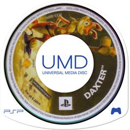 Cartridge artwork for Daxter on the Sony PSP.
