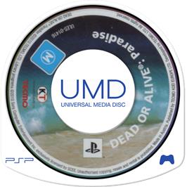 Cartridge artwork for Dead Or Alive Paradise on the Sony PSP.