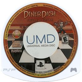Cartridge artwork for Diner Dash on the Sony PSP.