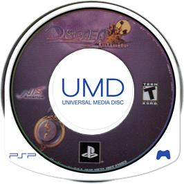 Cartridge artwork for Disgaea Infinite on the Sony PSP.