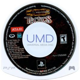 Cartridge artwork for Dungeons And Dragons - Tactics on the Sony PSP.