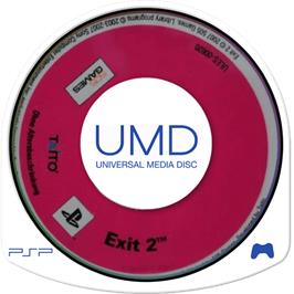 Cartridge artwork for Exit 2 on the Sony PSP.