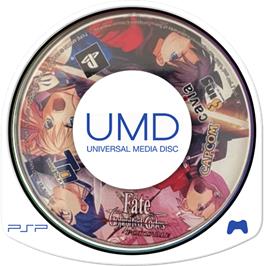 Cartridge artwork for Fate/unlimited Codes on the Sony PSP.