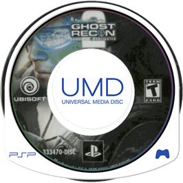Cartridge artwork for Ghost Recon Advanced Warfighter 2 on the Sony PSP.