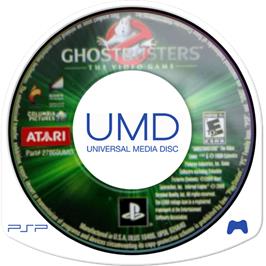 Cartridge artwork for Ghostbusters - The Video Game on the Sony PSP.