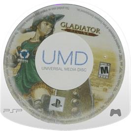 Cartridge artwork for Gladiator Begins on the Sony PSP.