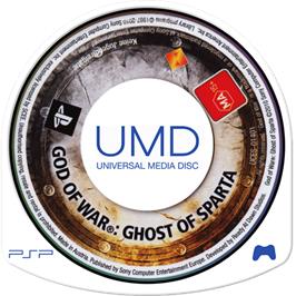 Cartridge artwork for God Of War - Ghost Of Sparta on the Sony PSP.