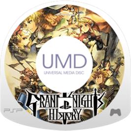 Cartridge artwork for Grand Knights History on the Sony PSP.