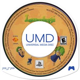 Cartridge artwork for Lemmings on the Sony PSP.