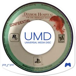 Cartridge artwork for Manhunt 2 on the Sony PSP.