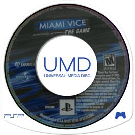 Cartridge artwork for Miami Vice - The Game on the Sony PSP.