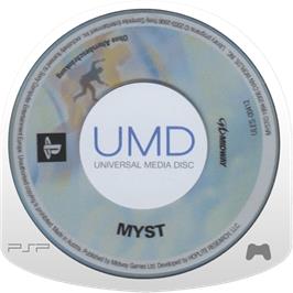 Cartridge artwork for Myst on the Sony PSP.