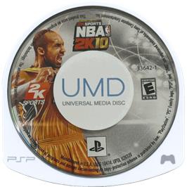 Cartridge artwork for Nba 2k10 on the Sony PSP.