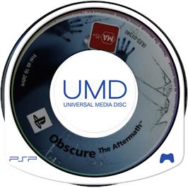 Cartridge artwork for Obscure - The Aftermath on the Sony PSP.