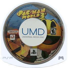 Cartridge artwork for Pac-man World 3 on the Sony PSP.
