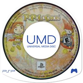 Cartridge artwork for Popolocrois on the Sony PSP.