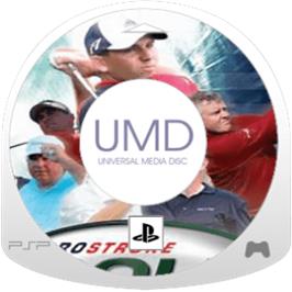 Cartridge artwork for Prostroke Golf - World Tour 2007 on the Sony PSP.