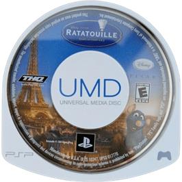 Cartridge artwork for Ratatouille on the Sony PSP.