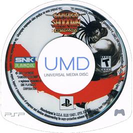 Cartridge artwork for Samurai Shodown Anthology on the Sony PSP.