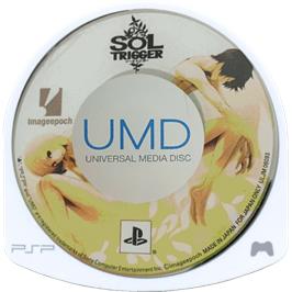 Cartridge artwork for Sol Trigger on the Sony PSP.