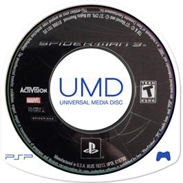 Cartridge artwork for Spider-man 3 on the Sony PSP.