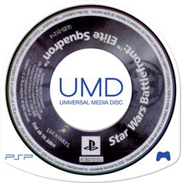 Cartridge artwork for Star Wars Battlefront - Elite Squadron on the Sony PSP.