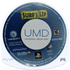 Cartridge artwork for Surf's Up on the Sony PSP.