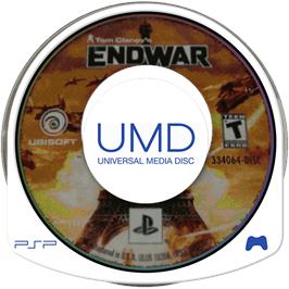 Cartridge artwork for Tom Clancy's Endwar on the Sony PSP.