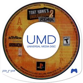 Cartridge artwork for Tony Hawk's Underground 2 - Remix on the Sony PSP.