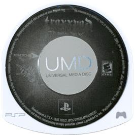 Cartridge artwork for Traxxpad on the Sony PSP.