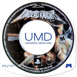 Cartridge artwork for Undead Knights on the Sony PSP.