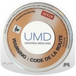 Cartridge artwork for Warning - Code De La Route on the Sony PSP.