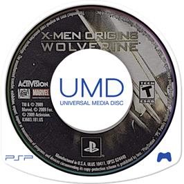 Cartridge artwork for X-men Origins - Wolverine on the Sony PSP.