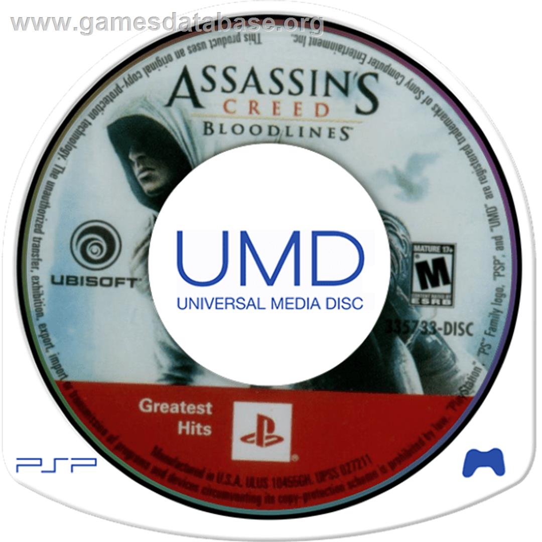 Assassin's Creed - Bloodlines - Sony PSP - Artwork - Cartridge