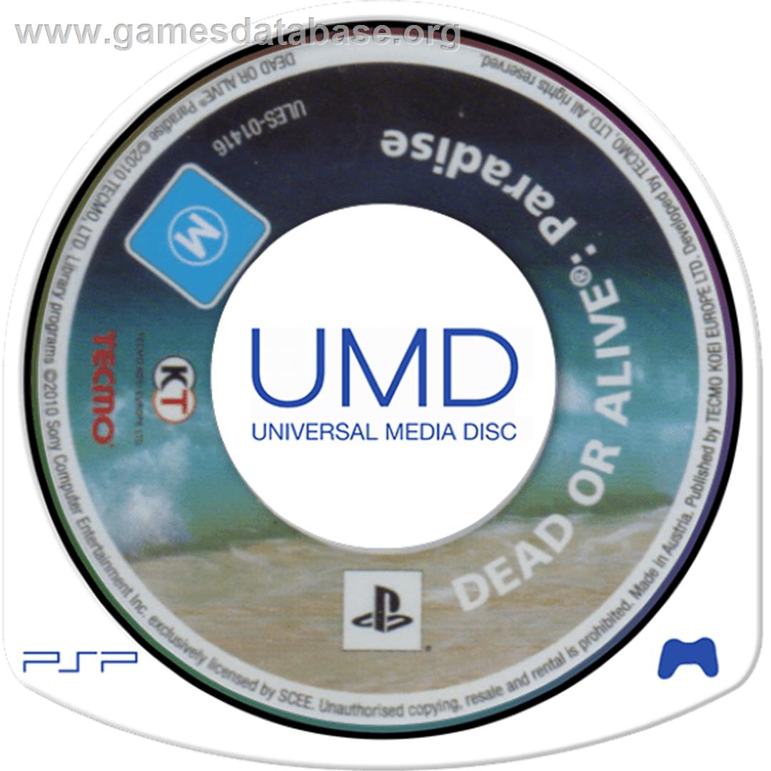 Dead Or Alive Paradise - Sony PSP - Artwork - Cartridge