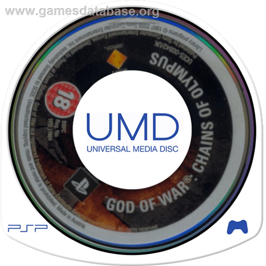 God Of War - Chains Of Olympus - Sony PSP - Artwork - Cartridge