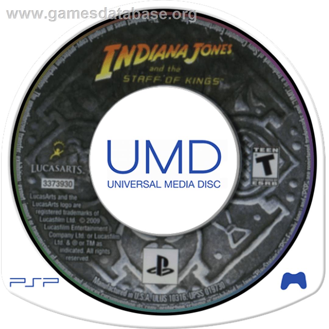 Indiana Jones And The Staff Of Kings - Sony PSP - Artwork - Cartridge