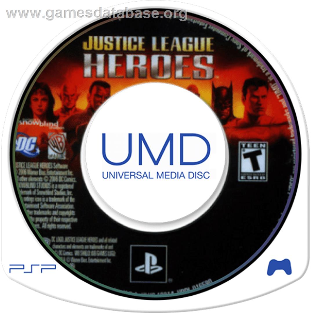 Justice League Heroes - Sony PSP - Artwork - Cartridge