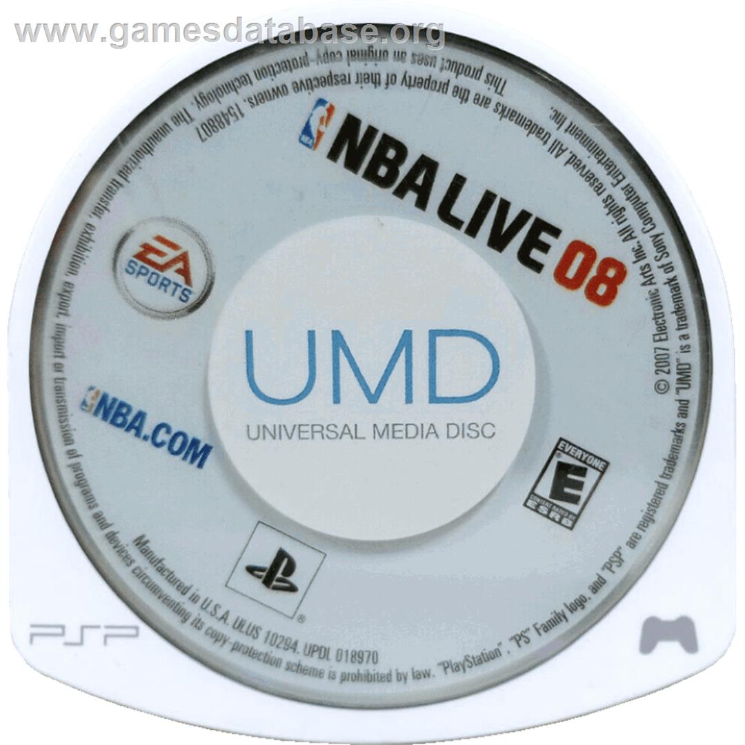 Nba Live 08 - Sony PSP - Artwork - Cartridge