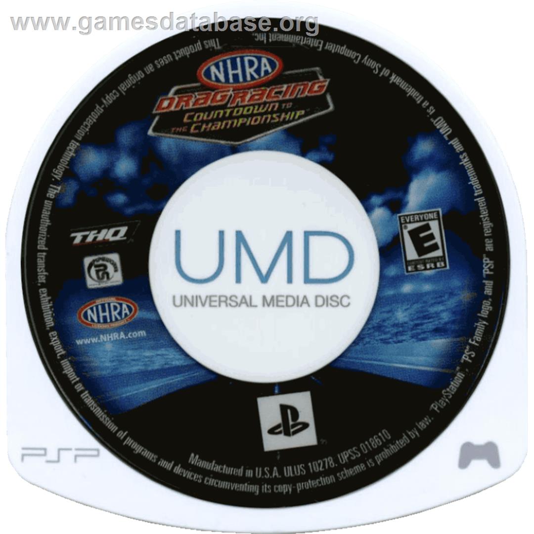 Nhra Drag Racing - Countdown To The Championship - Sony PSP - Artwork - Cartridge