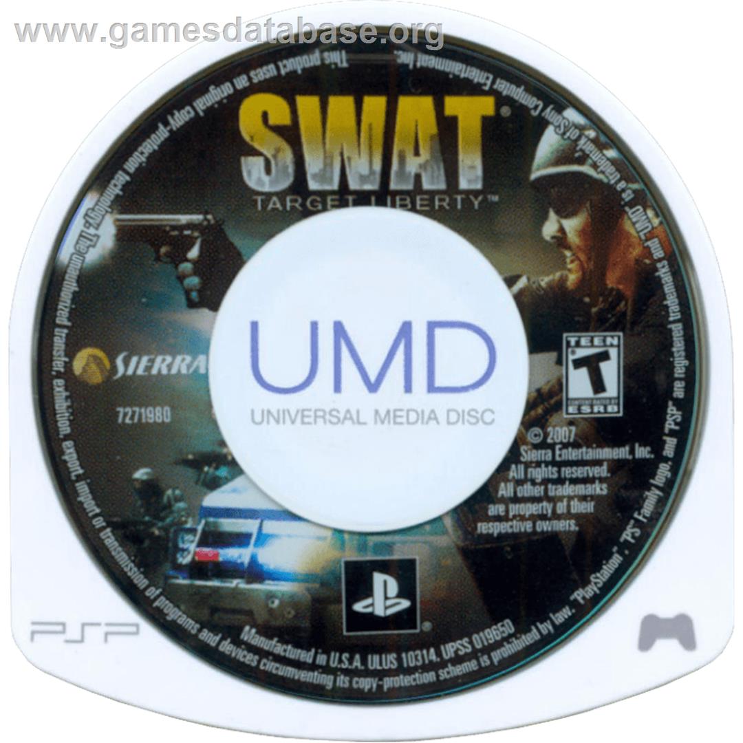S.w.a.t. - Target Liberty - Sony PSP - Artwork - Cartridge