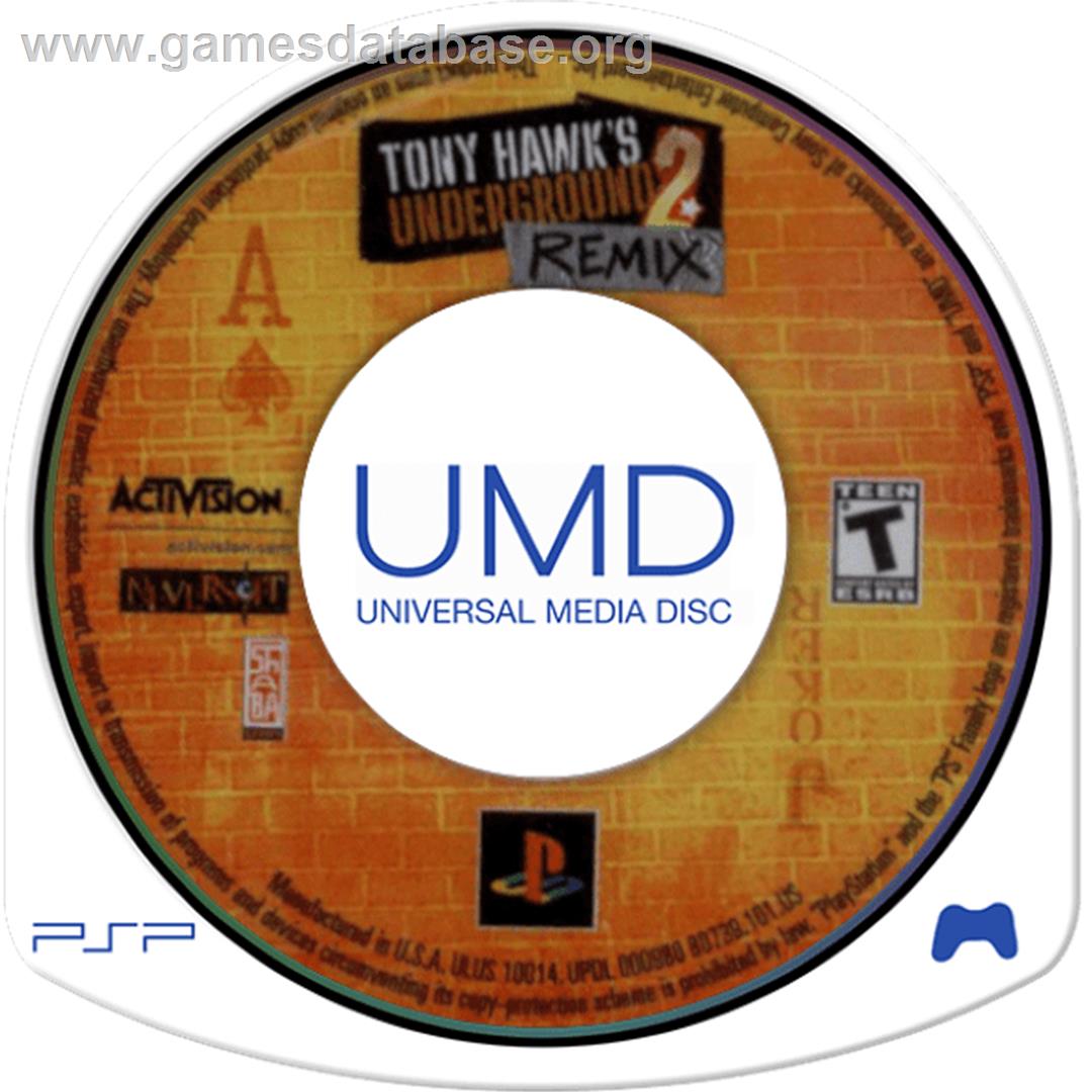Tony Hawk's Underground 2 - Remix - Sony PSP - Artwork - Cartridge