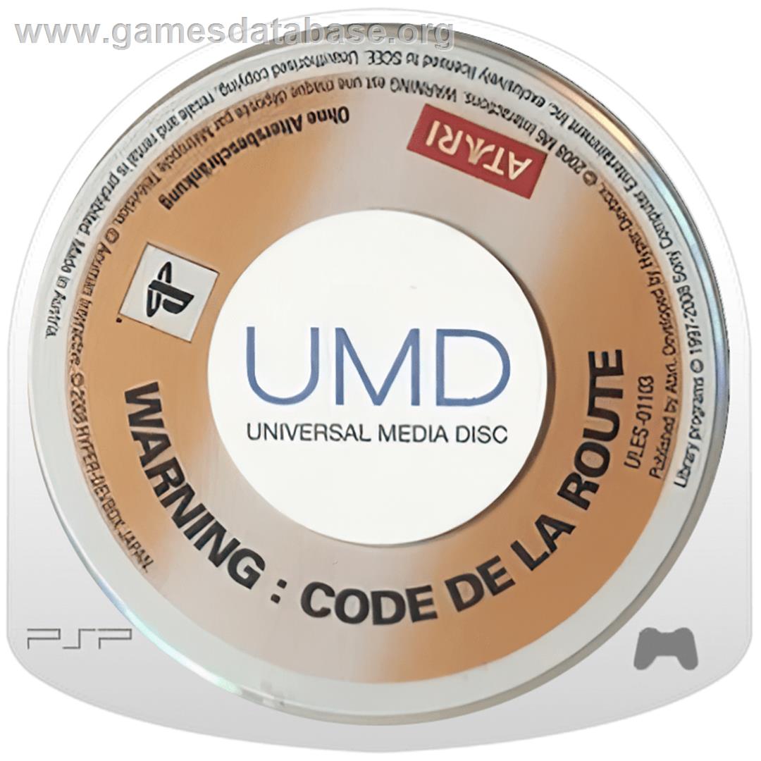 Warning - Code De La Route - Sony PSP - Artwork - Cartridge